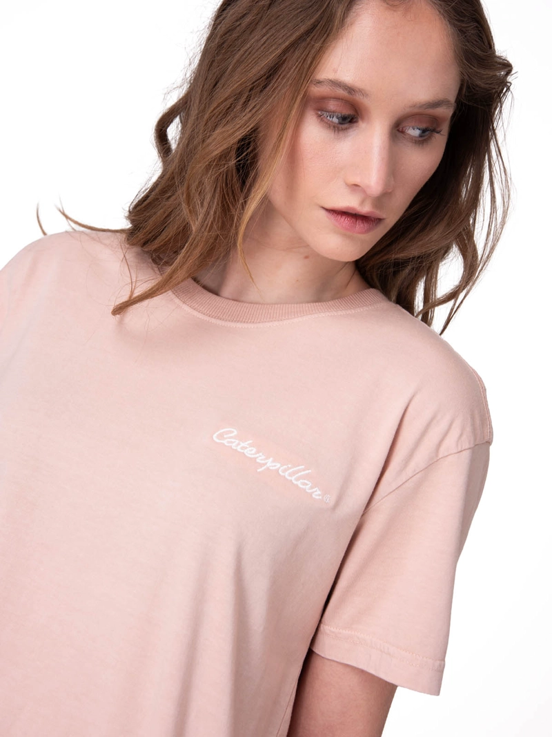 POLERA MANGA CORTA BOXY HEAVYWEIGHT EMB MUJER ROSADO CAT - 4