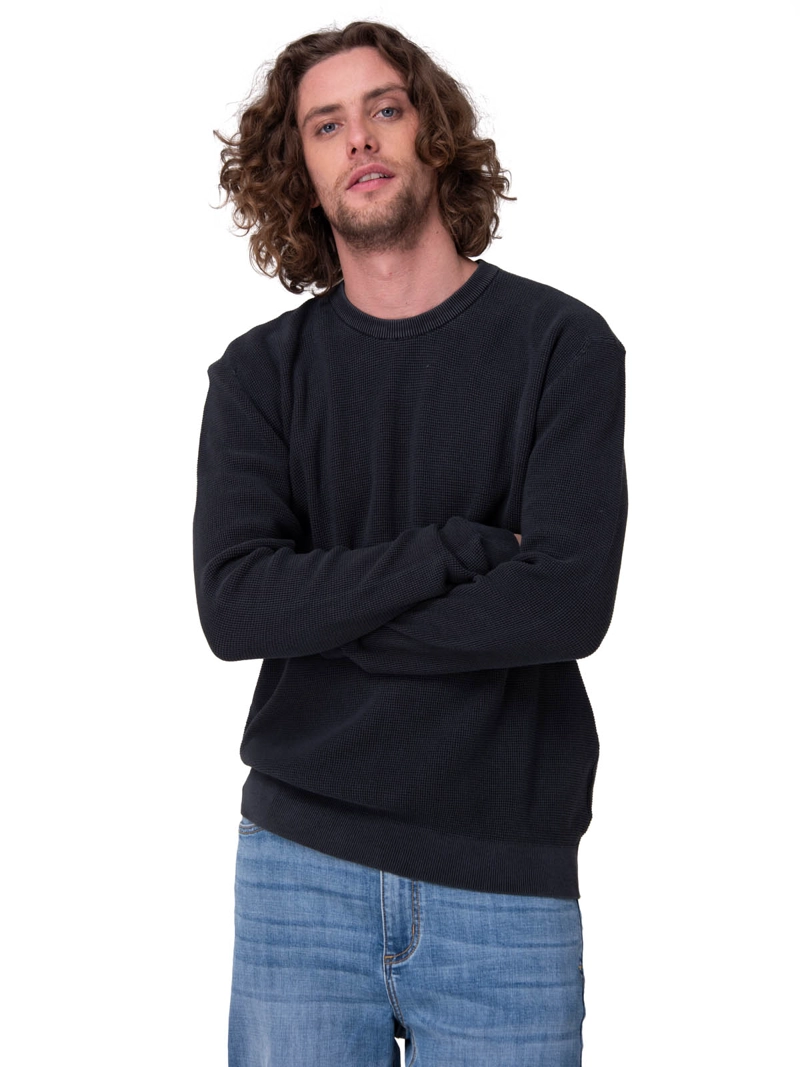 SWEATER FULL FASHION PULLOVE NEGRO HOMBRE CAT - 1