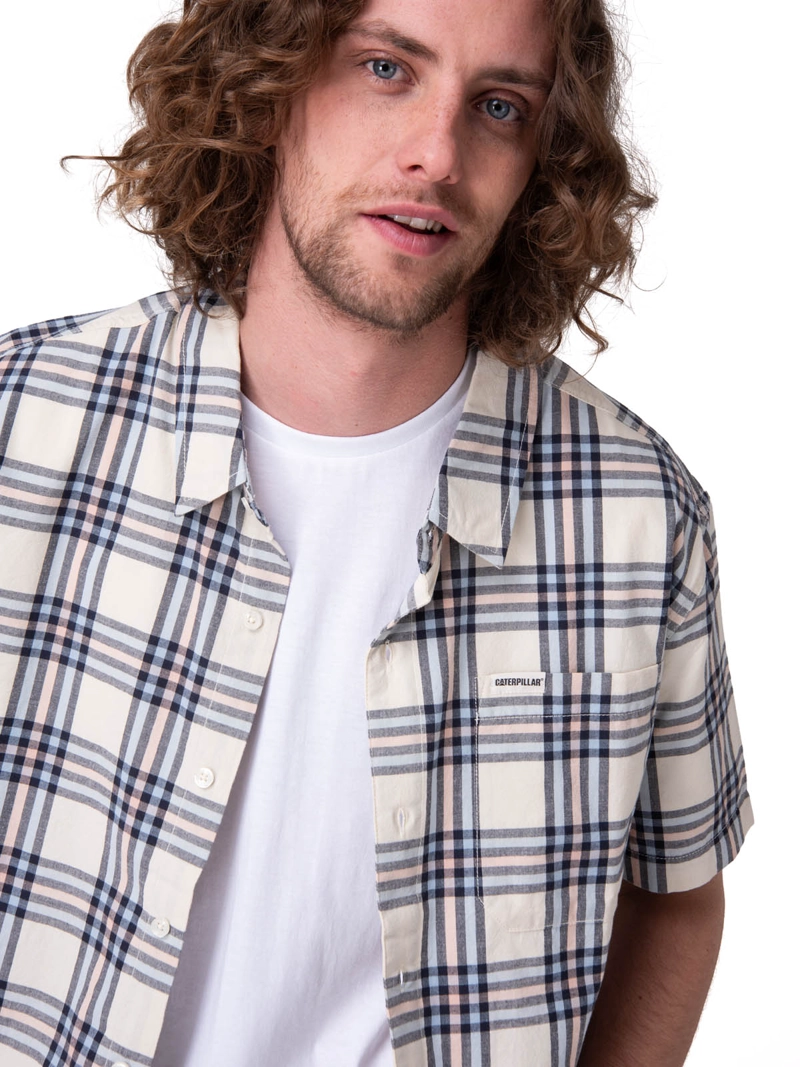 CAMISA MANGA CORTA POPLIN SHIRT II HOMBRE MULTICOLOR CAT - 4