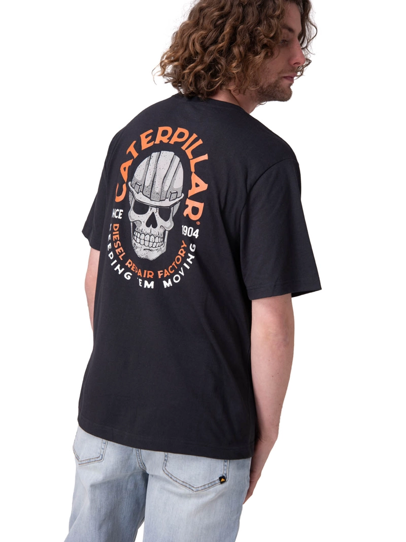 POLERA MANGA CORTA TOUGH CUT GRAPHIC PO NEGRO HOMBRE CAT - 2