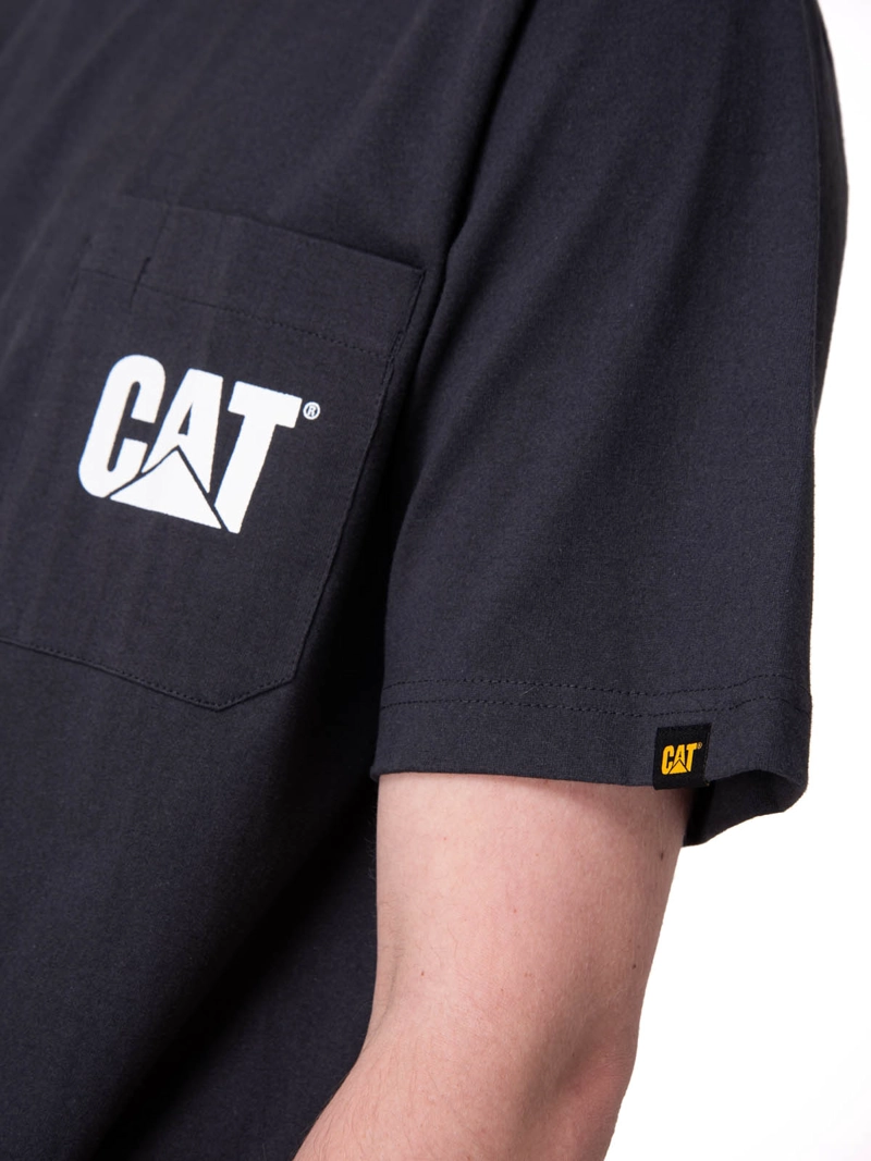 POLERA MANGA CORTA TOUGH CUT GRAPHIC PO NEGRO HOMBRE CAT - 5