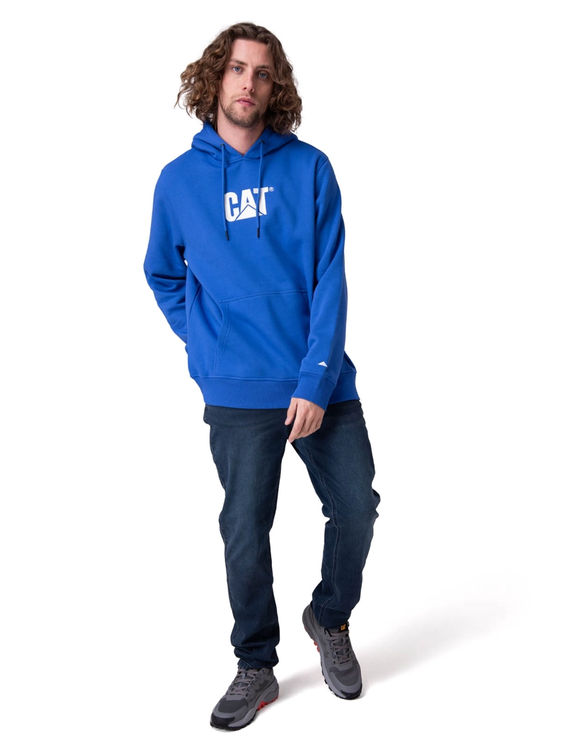 POLERON FLEECE CAT LOGO PULL HOMBRE AZUL CAT - 5