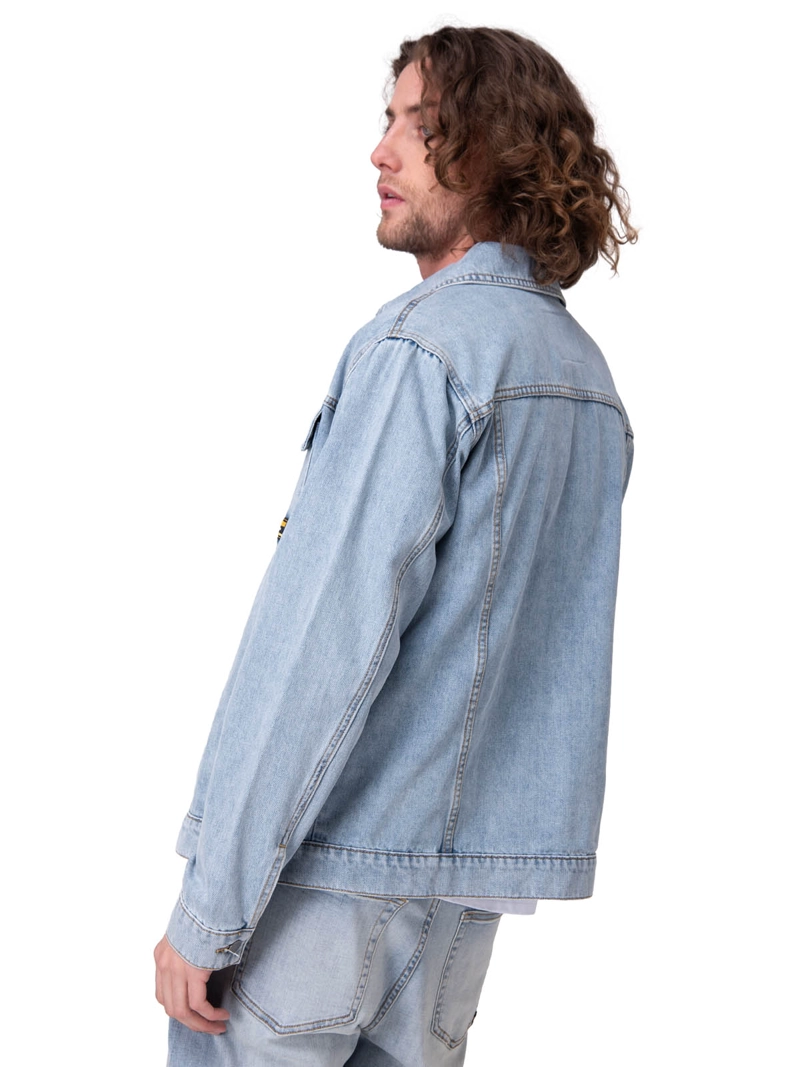 CHAQUETA DENIM WORK JACKET HOMBRE AZUL CAT - 2