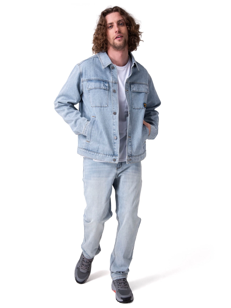 CHAQUETA DENIM WORK JACKET HOMBRE AZUL CAT - 5