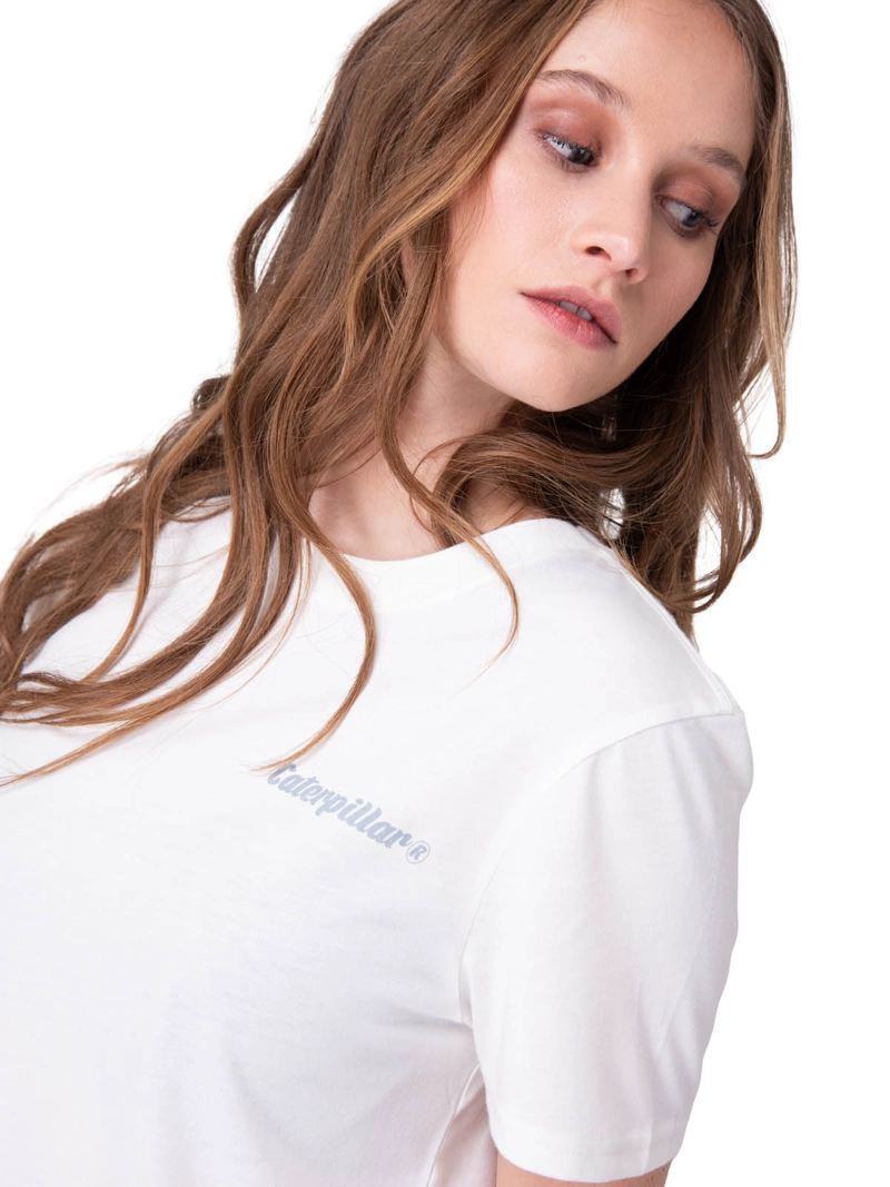 POLERA MANGA CORTA OUT WEST GRAPHIC TEE MUJER BLANCO CAT - 4