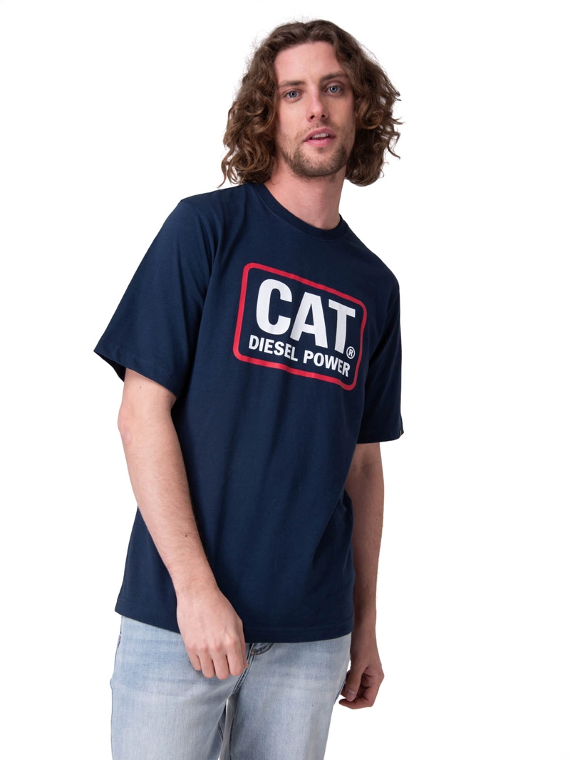 POLERA MANGA CORTA DIESEL POWER S/S TEE HOMBRE AZUL CAT - 1