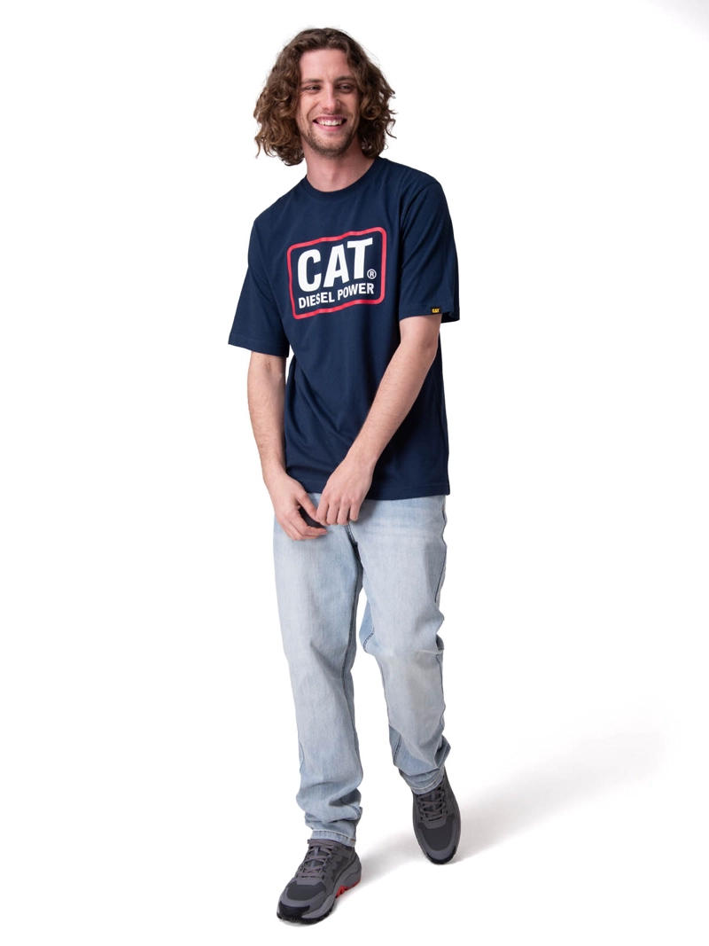 POLERA MANGA CORTA DIESEL POWER S/S TEE HOMBRE AZUL CAT - 5
