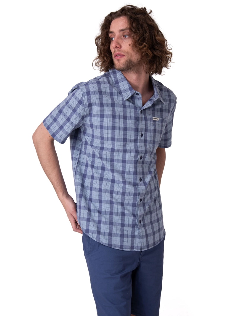 CAMISA MANGA CORTA POPLIN S/S SHIRT II HOMBRE AZUL CAT - 1