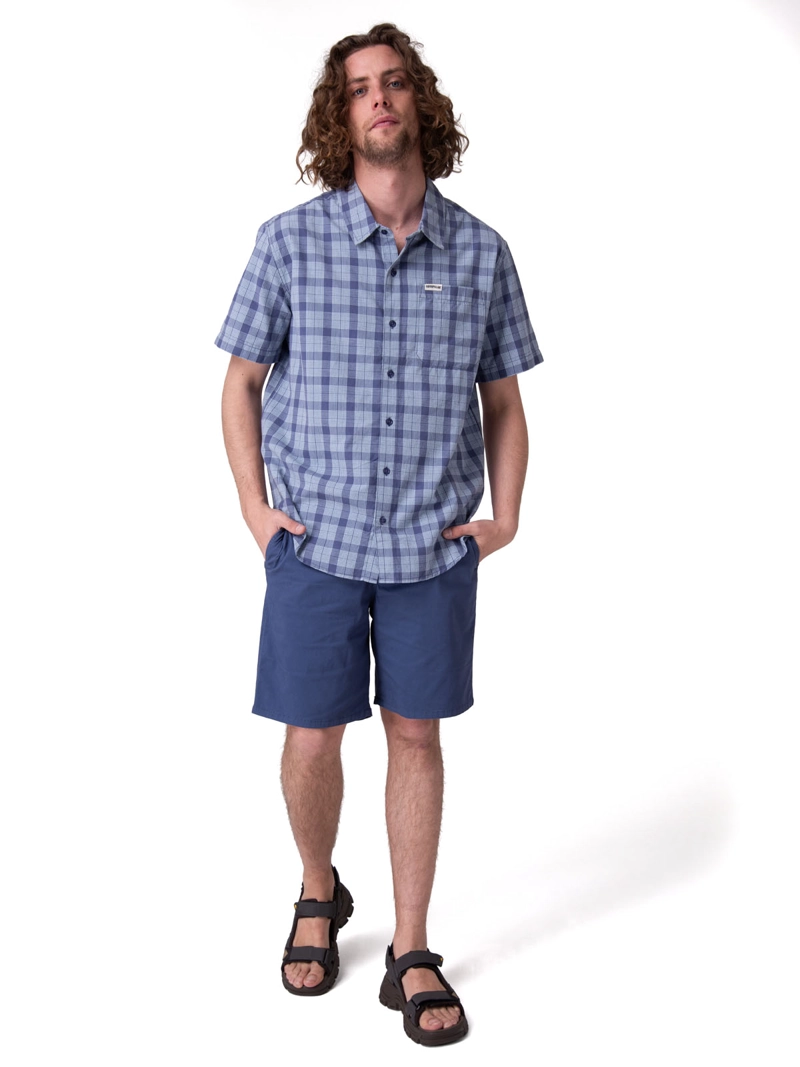 CAMISA MANGA CORTA POPLIN S/S SHIRT II HOMBRE AZUL CAT - 5