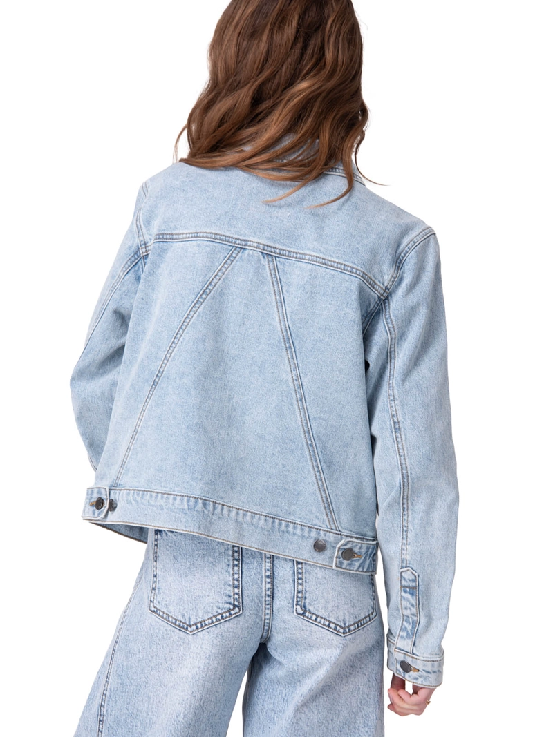CHAQUETA RELAXED DENIM JACKET MUJER AZUL CAT - 2