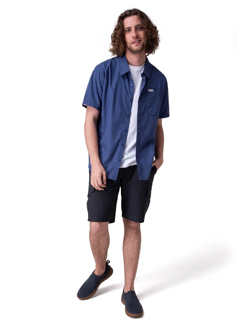 CAMISA MANGA CORTA POPLIN S/S SHIRT II HOMBRE AZUL CAT - 6