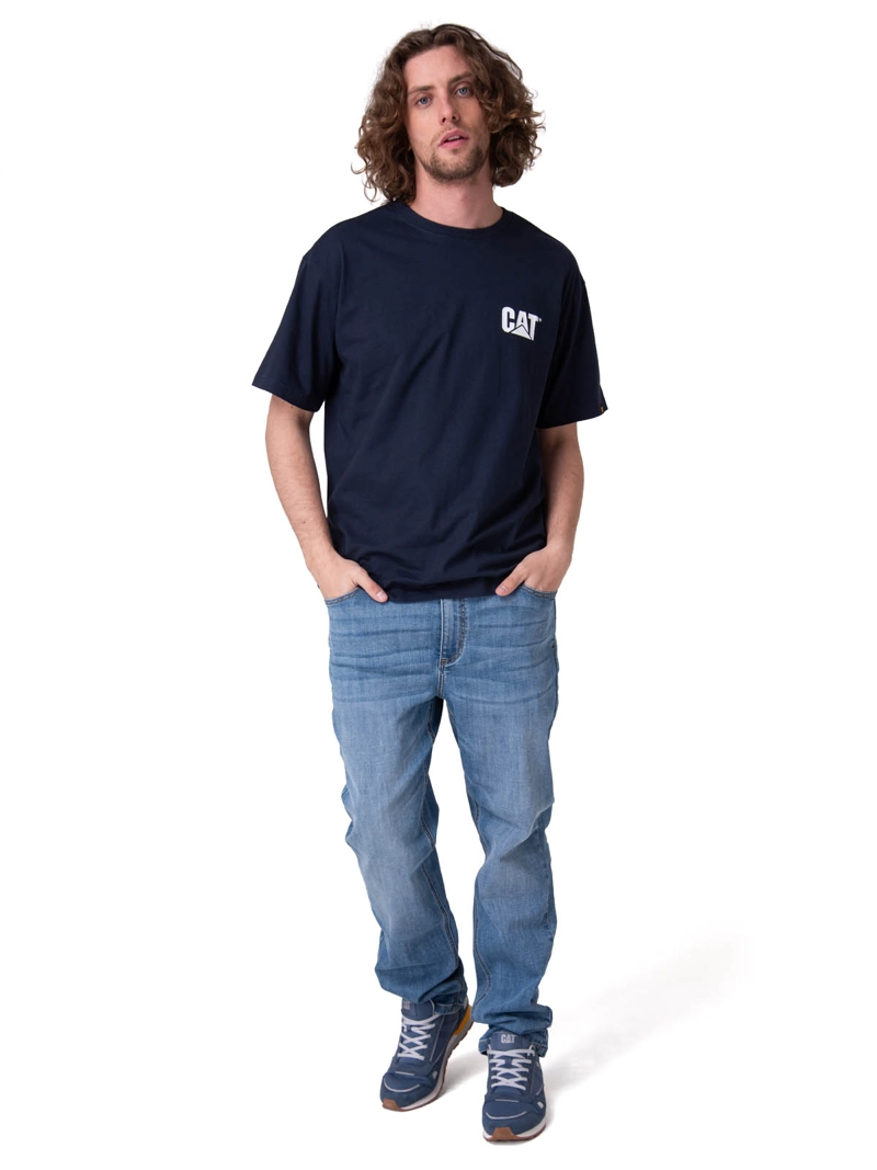 POLERA MANGA CORTA TRADEMARK TEE HOMBRE AZUL CAT - 5