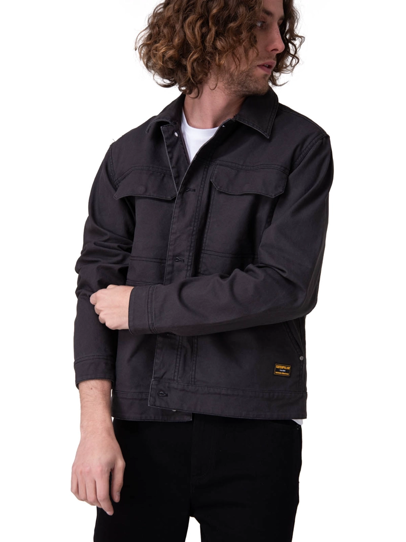 CHAQUETA CANVAS POPLIN-LINED NEGRO HOMBRE CAT - 2