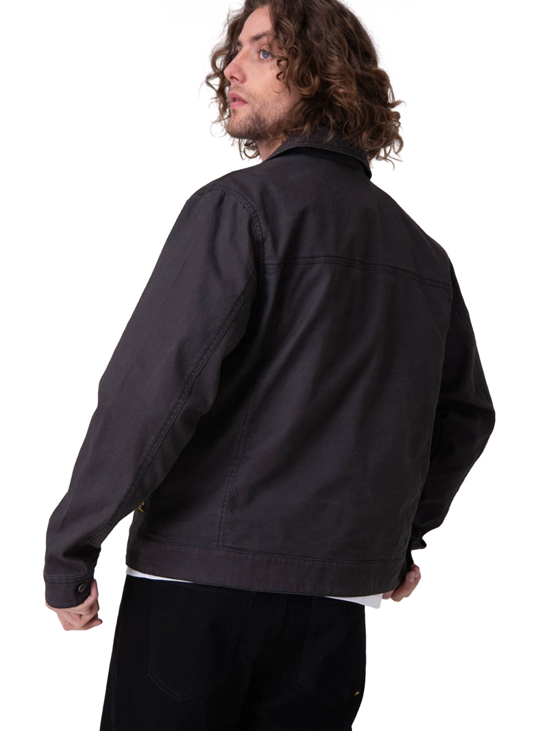 CHAQUETA CANVAS POPLIN-LINED NEGRO HOMBRE CAT - 4