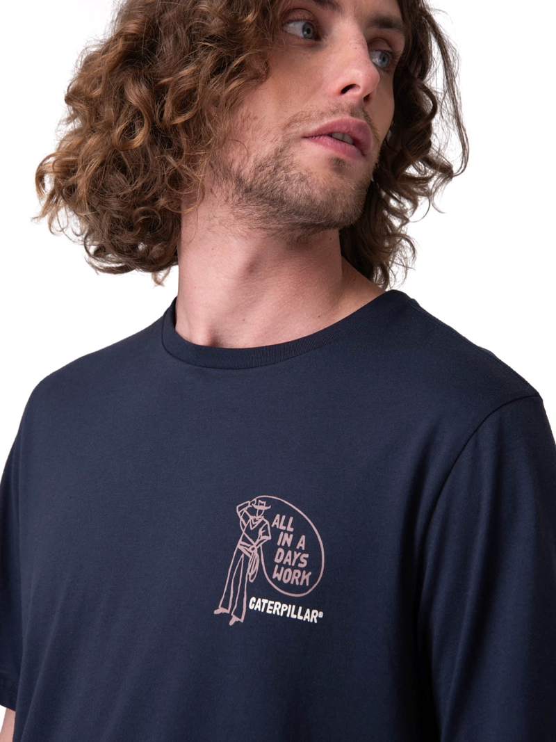 POLERA MANGA CORTA ALL IN A DAYS WORK G HOMBRE AZUL CAT - 4