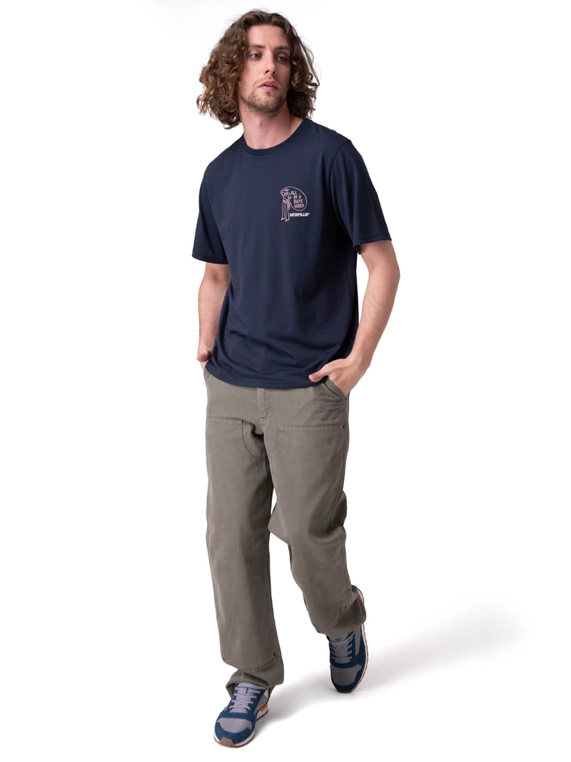 POLERA MANGA CORTA ALL IN A DAYS WORK G HOMBRE AZUL CAT - 5