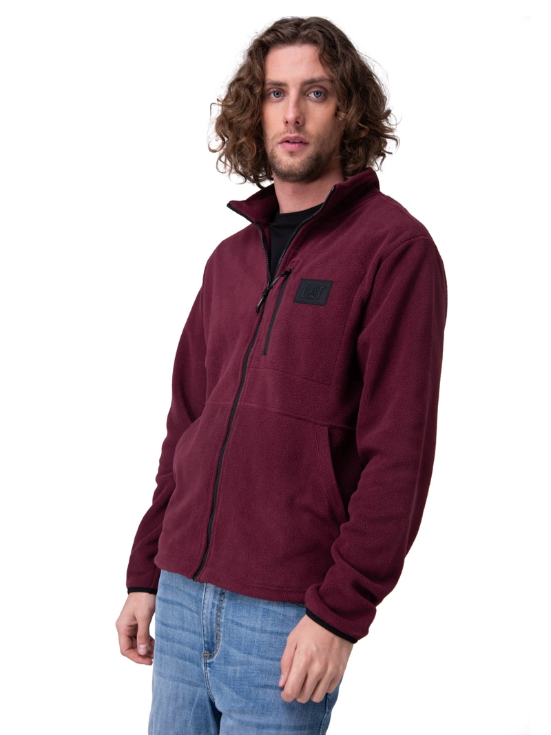 POLAR MICROFLEECE FULL ZIP HOMBRE MORADO CAT - 1