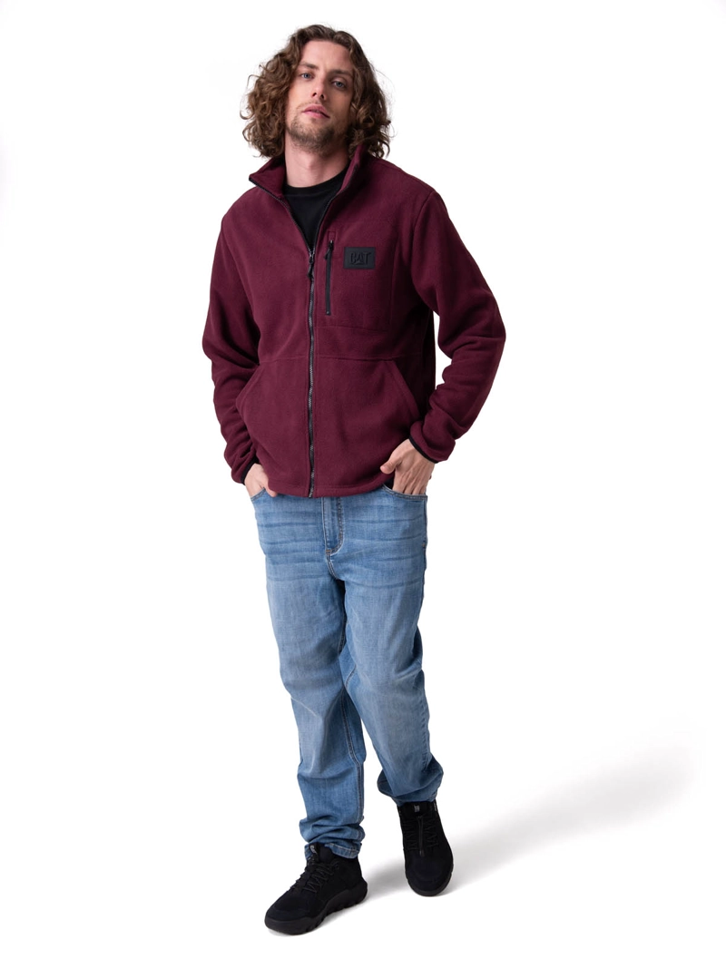 POLAR MICROFLEECE FULL ZIP HOMBRE MORADO CAT - 5
