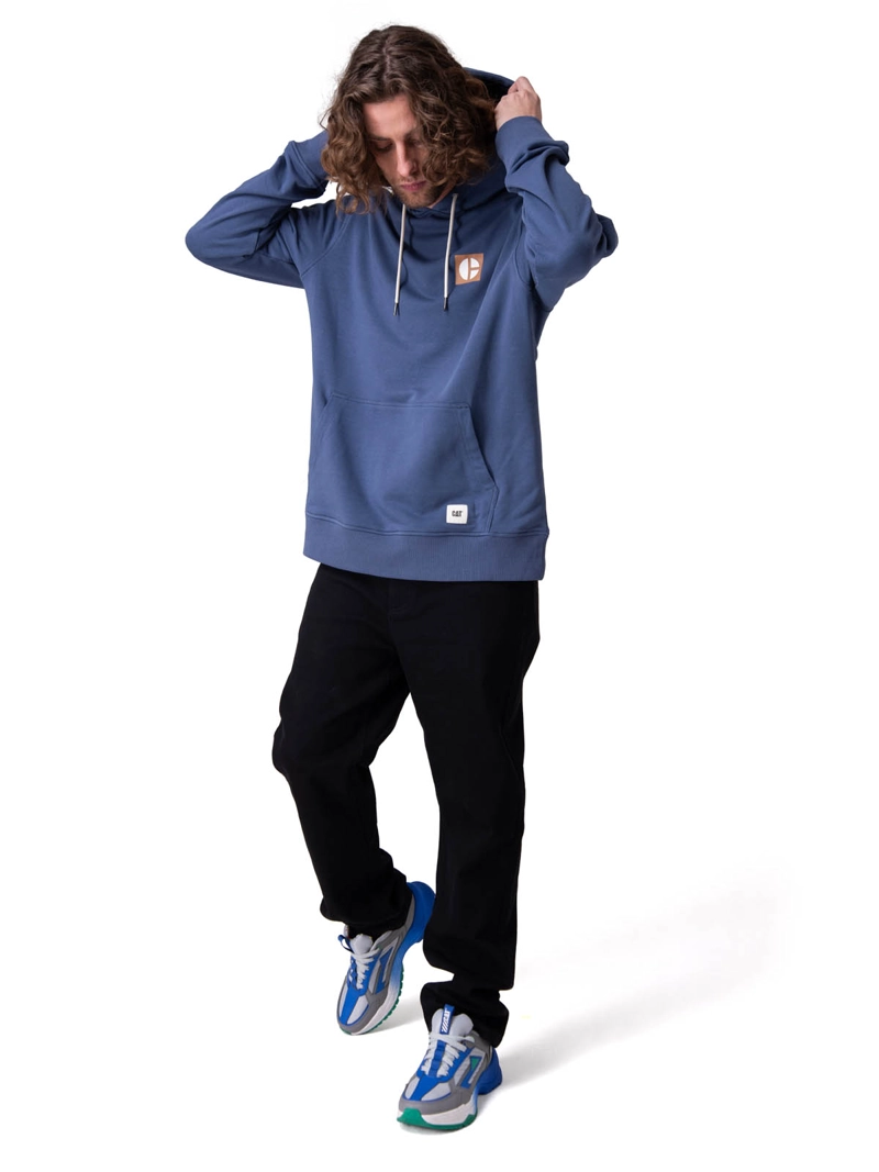 POLERON GRAPHIC FRENCH TERRY HOMBRE AZUL CAT - 5