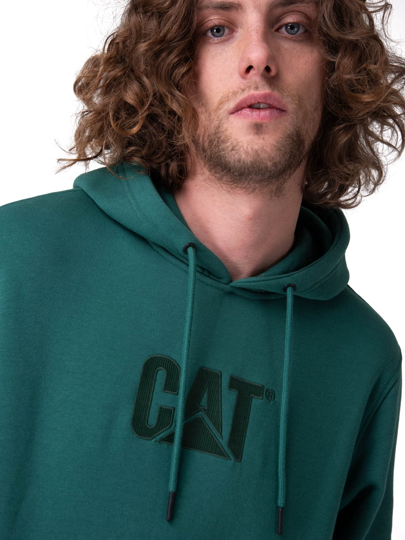 POLERON FLEECE CAT LOGO PULL HOMBRE VERDE CAT - 5