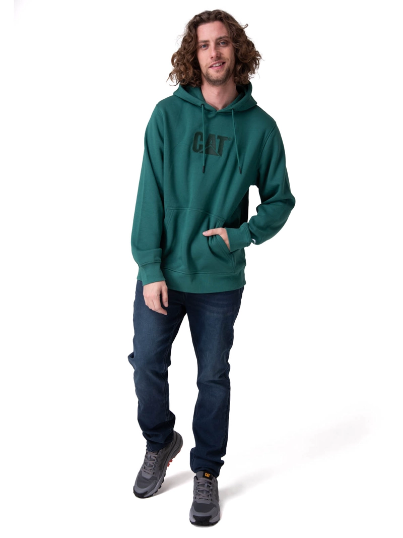 POLERON FLEECE CAT LOGO PULL HOMBRE VERDE CAT - 6