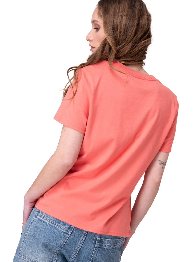 POLERA MANGA CORTA CAT LOGO TEE MUJER ROSADO CAT - 2