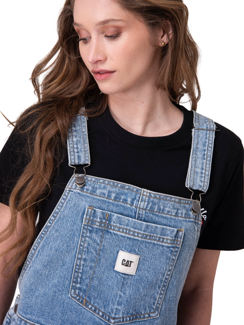 VESTIDO DENIM BIB DRESS MUJER AZUL CAT - 4