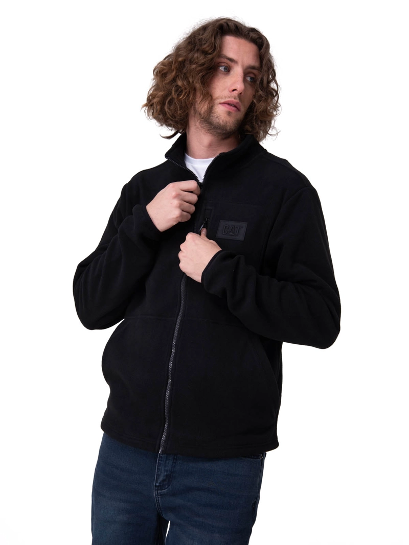 POLAR MICROFLEECE FULL ZIP NEGRO HOMBRE CAT - 1