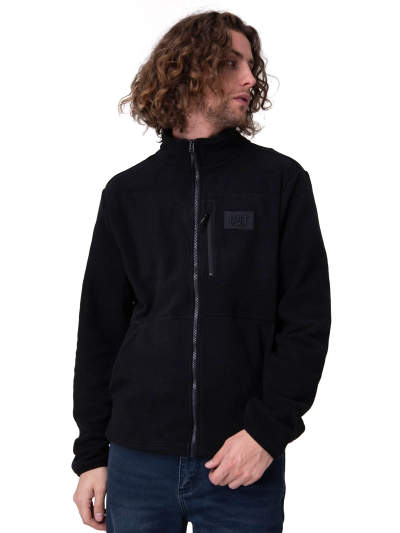 POLAR MICROFLEECE FULL ZIP NEGRO HOMBRE CAT - 2