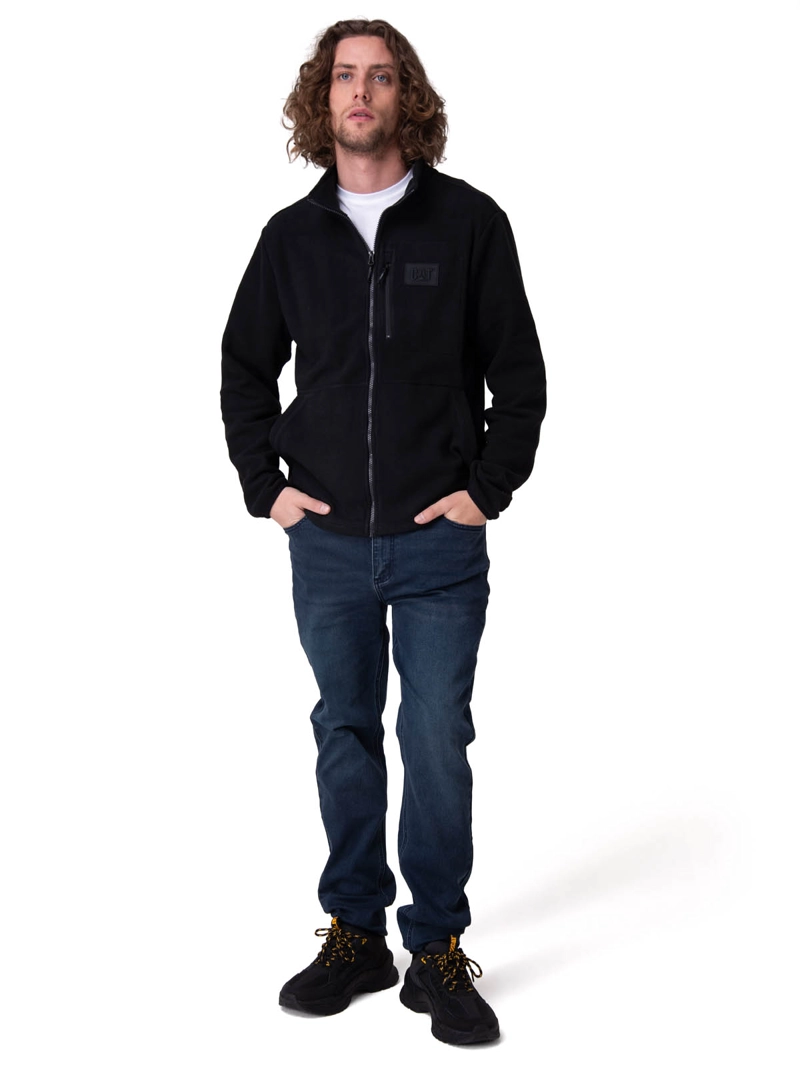 POLAR MICROFLEECE FULL ZIP NEGRO HOMBRE CAT - 6