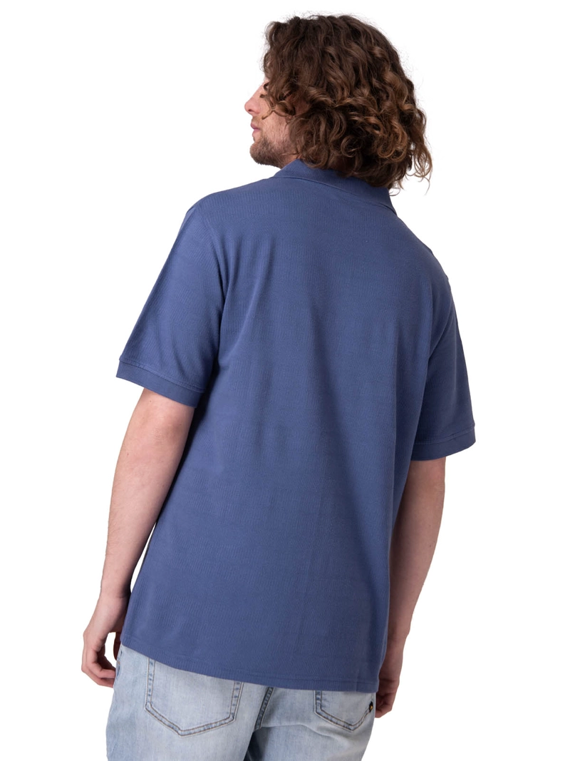 POLERA MANGA CORTA CAT LOGO JERSEY POLO HOMBRE AZUL CAT - 2