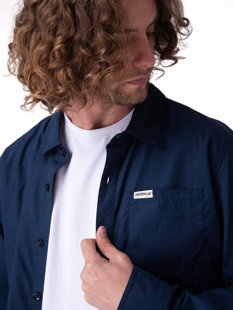 CAMISA MANGA LARGA CONVERTIBLE L/S POPL HOMBRE AZUL CAT - 5