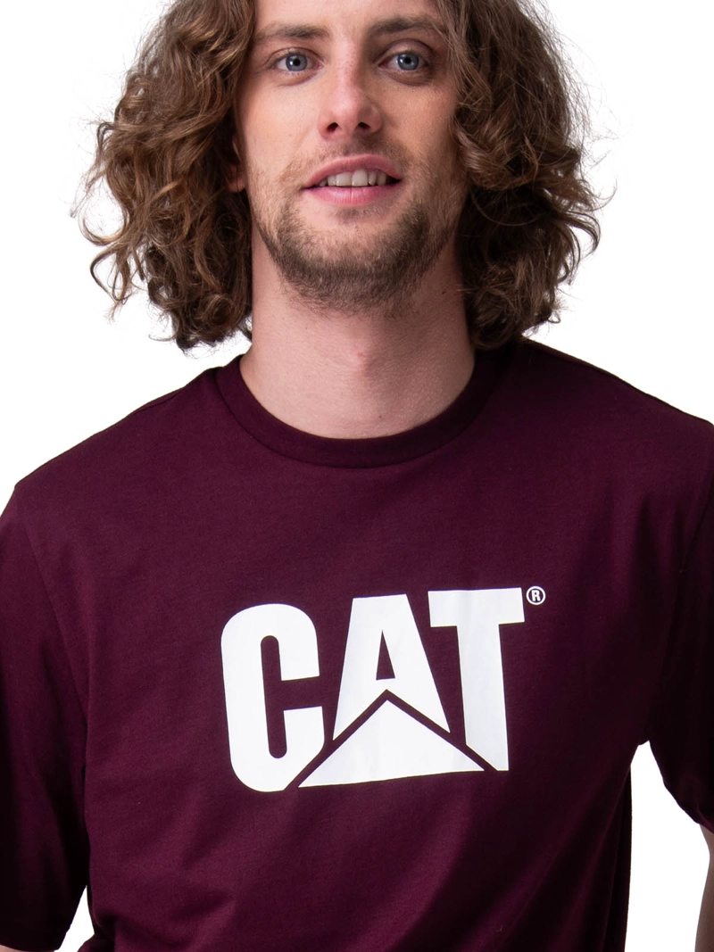 POLERA MANGA CORTA CAT LOGO TEE HOMBRE MORADO CAT - 4