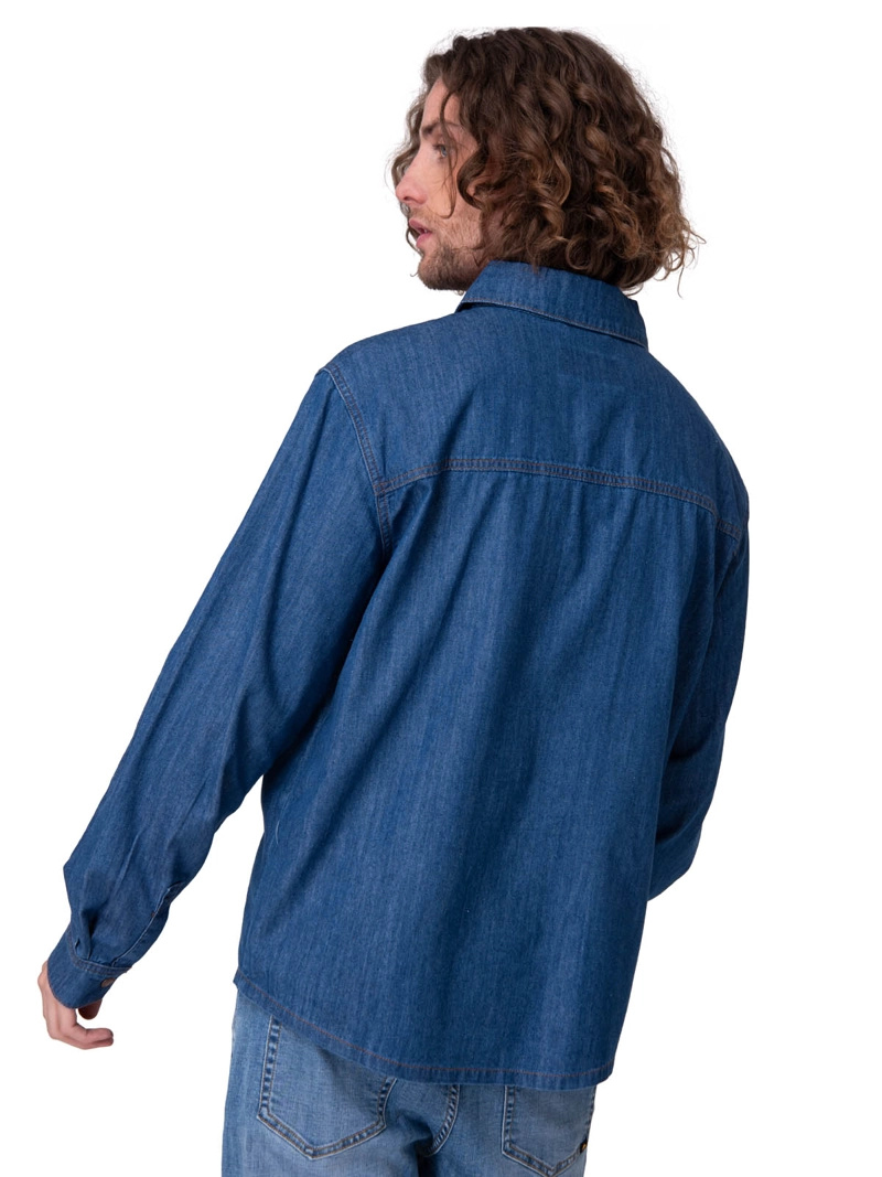 CAMISA MANGA LARGA DENIM WESTERN L/S SH HOMBRE AZUL CAT - 2