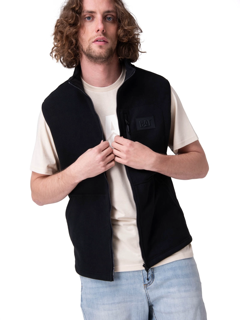 POLAR MICROFLEECE VEST NEGRO HOMBRE CAT - 1