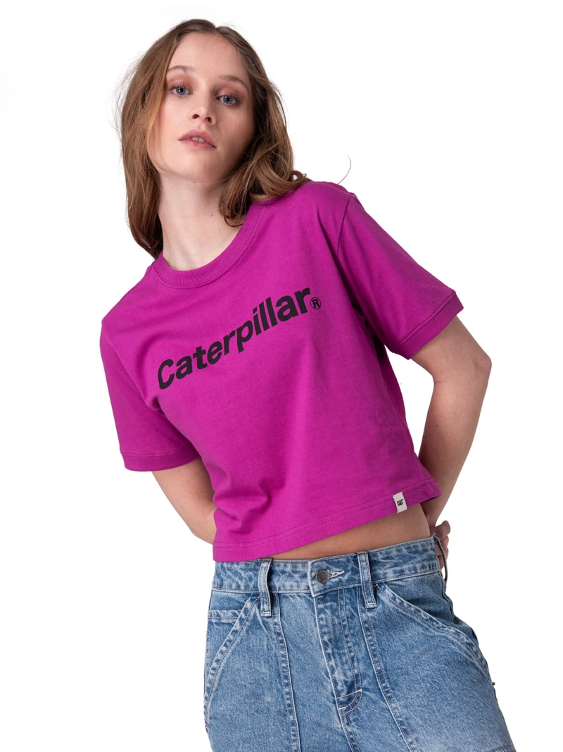 POLERA MANGA CORTA CATERPILLAR RINGER C MUJER MORADO CAT - 1