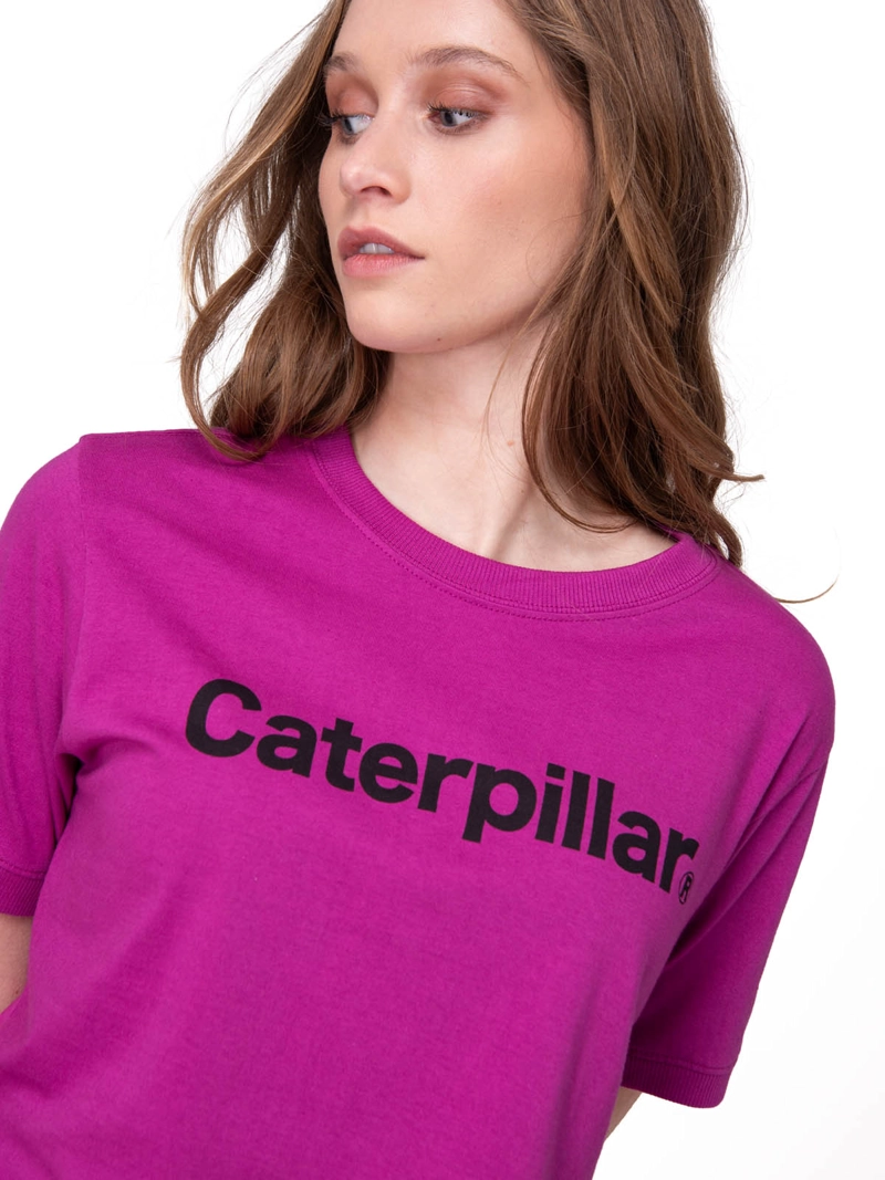 POLERA MANGA CORTA CATERPILLAR RINGER C MUJER MORADO CAT - 4