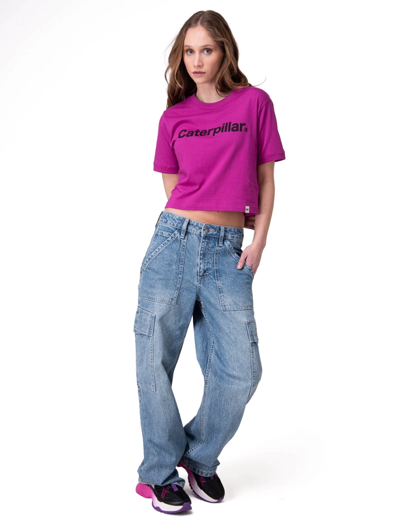 POLERA MANGA CORTA CATERPILLAR RINGER C MUJER MORADO CAT - 5