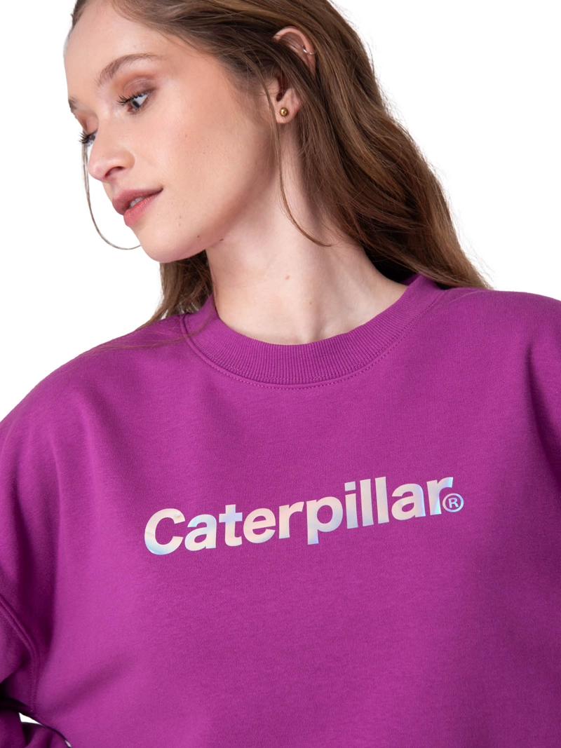 POLERON RELAXED CATERPILLAR MUJER MORADO CAT - 4