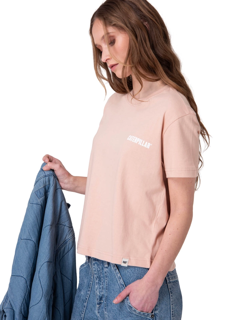 POLERA MANGA CORTA BOXY THRIVE GRAPHIC MUJER ROSADO CAT - 1