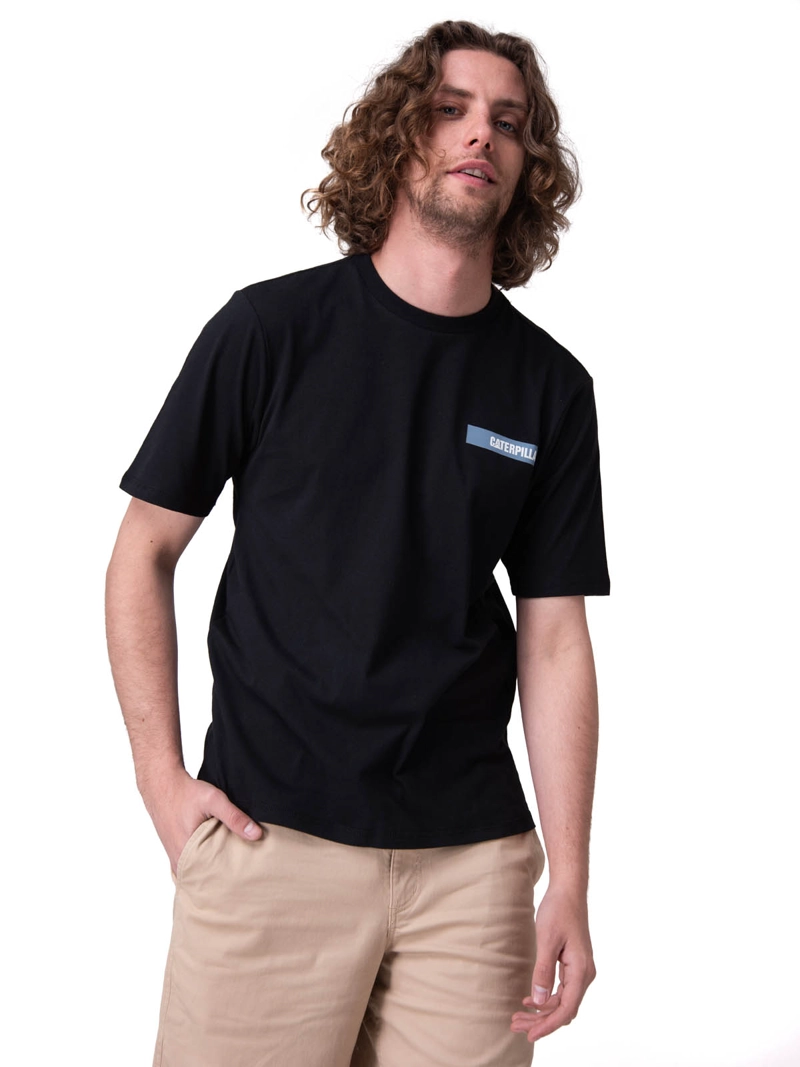 POLERA MANGA CORTA GRAPHIC TEE NEGRO HOMBRE CAT - 1