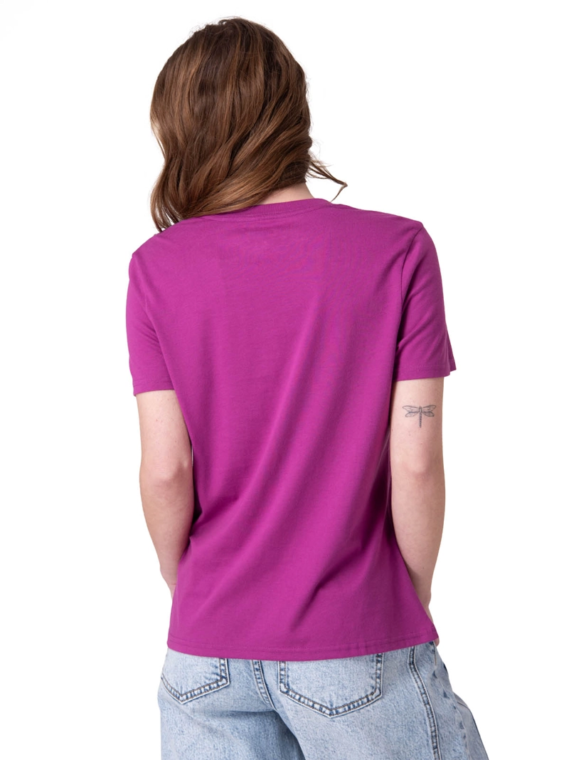 POLERA MANGA CORTA CAT LOGO TEE MUJER MORADO CAT - 2