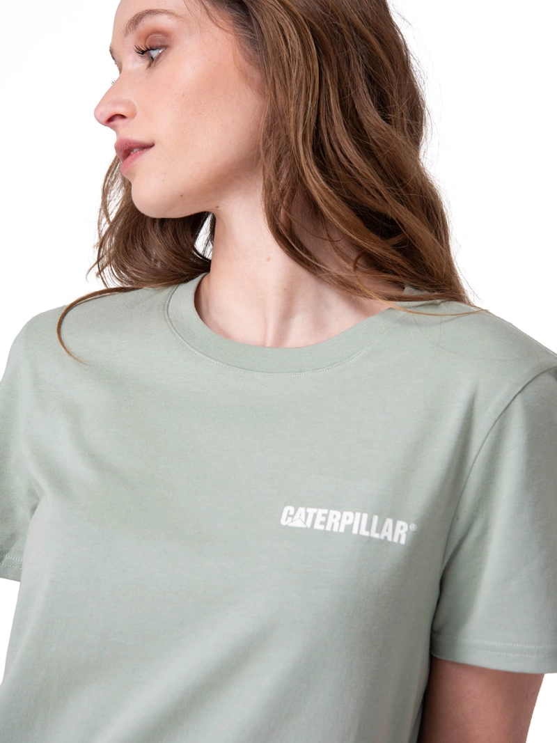 POLERA MANGA CORTA CATERPILLAR LOGO TEE MUJER VERDE CAT - 4