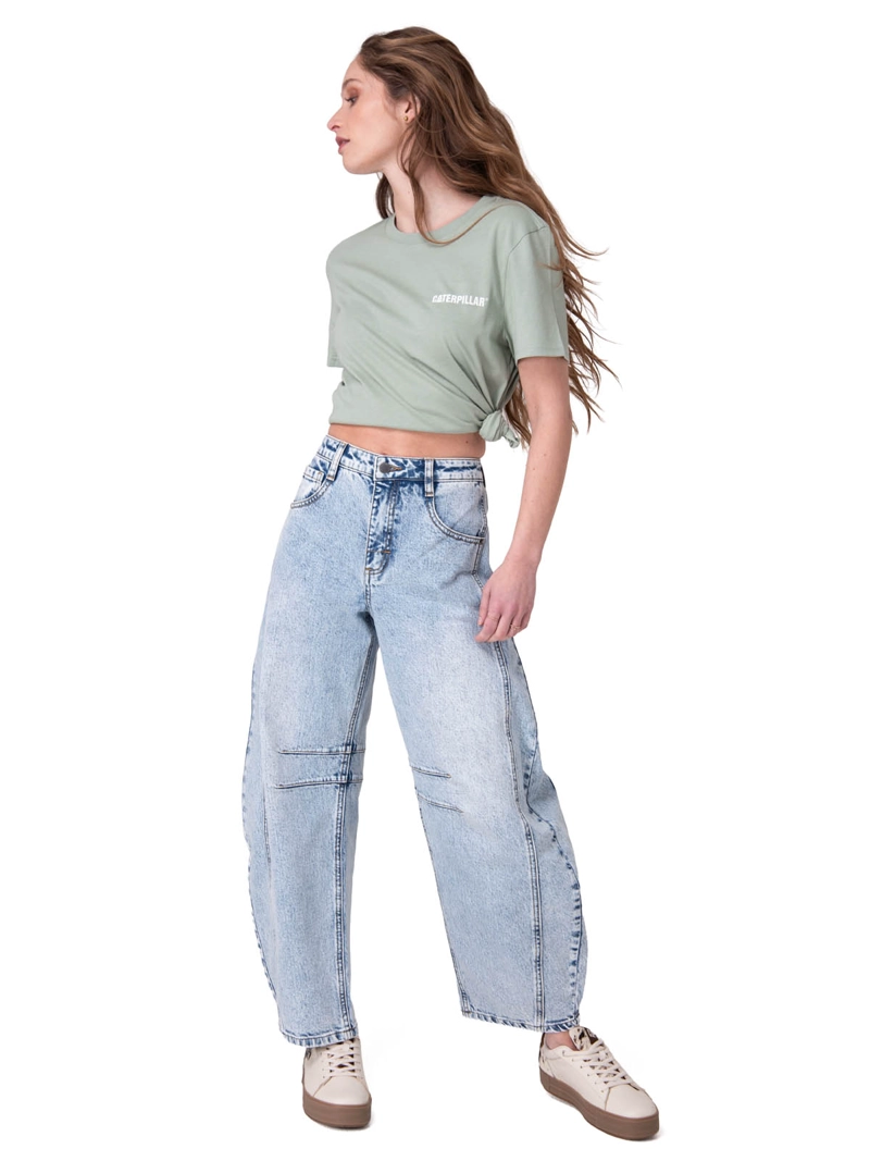 POLERA MANGA CORTA CATERPILLAR LOGO TEE MUJER VERDE CAT - 5