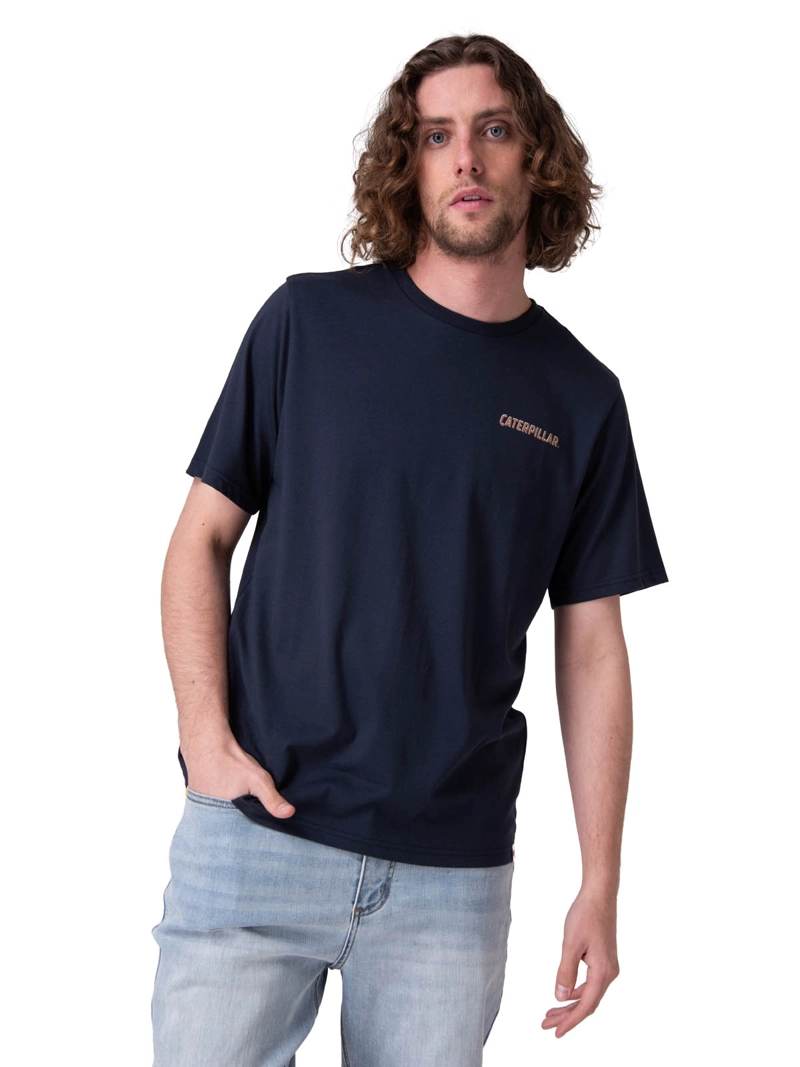 POLERA MANGA CORTA CATERPILLAR TRACK TY HOMBRE AZUL CAT - 1