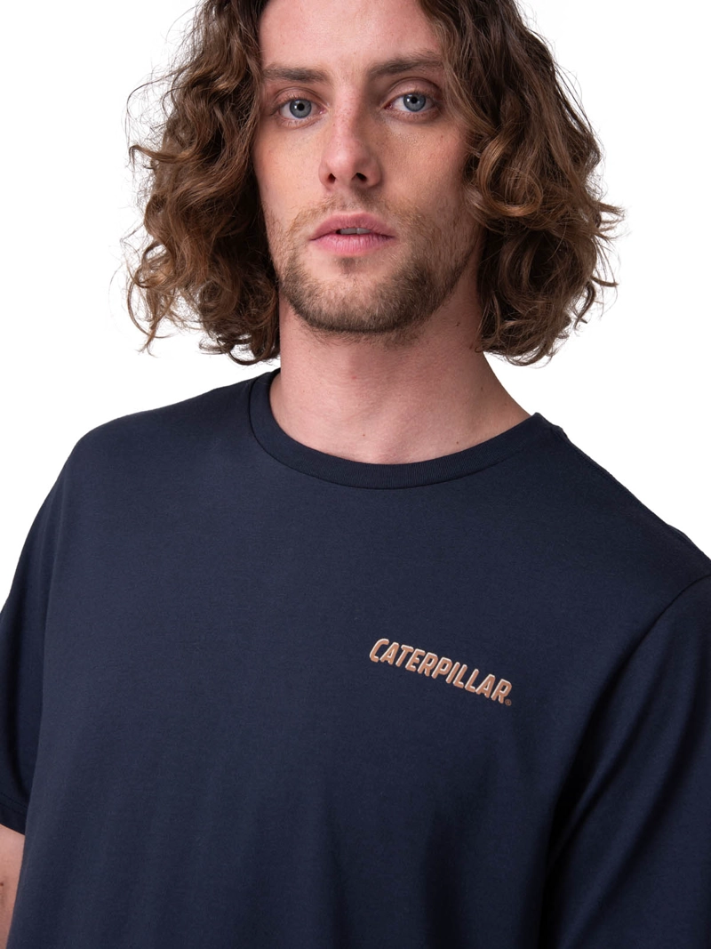 POLERA MANGA CORTA CATERPILLAR TRACK TY HOMBRE AZUL CAT - 4