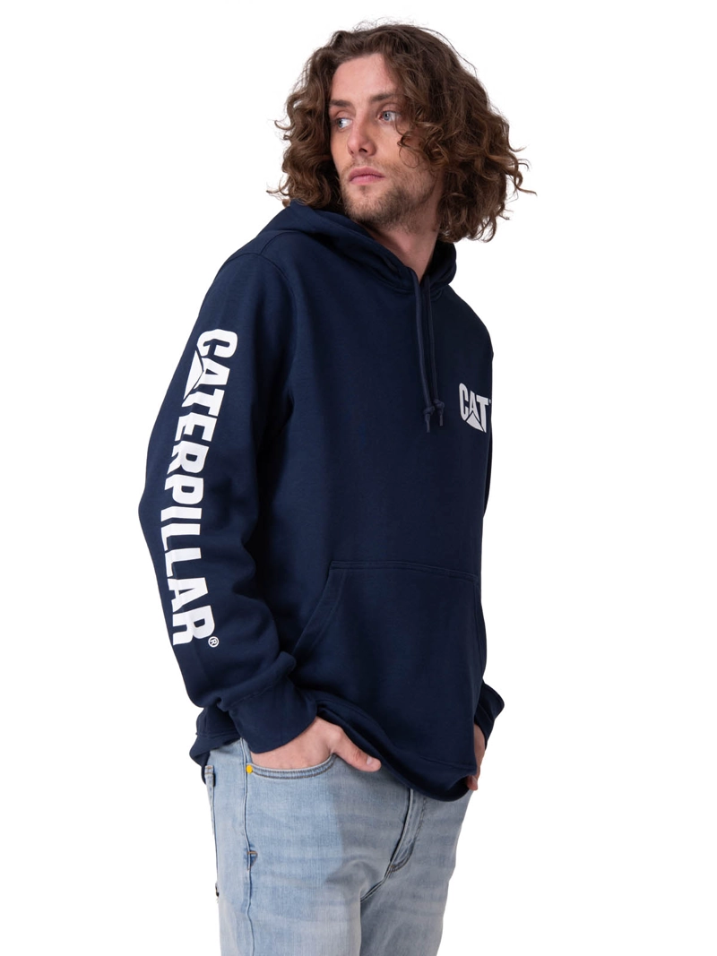 POLERON TRADEMARK BANNER PUL HOMBRE AZUL CAT - 1