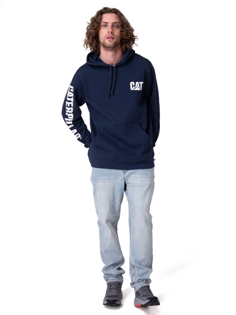 POLERON TRADEMARK BANNER PUL HOMBRE AZUL CAT - 5