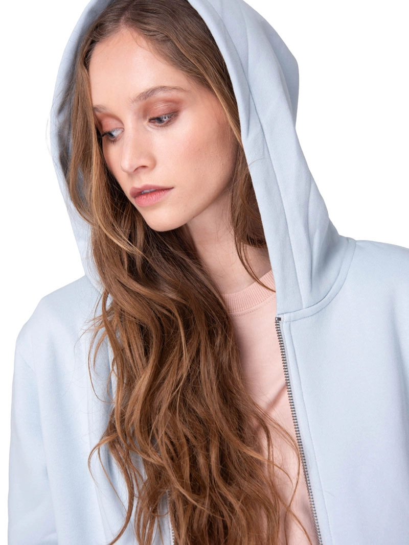POLERON W CAT PATCH FULL ZIP MUJER CELESTE CAT - 4