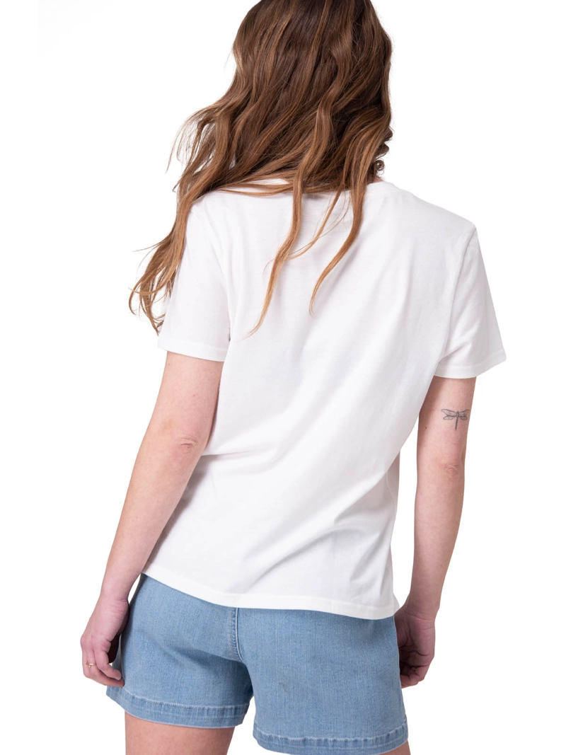 POLERA MANGA CORTA FISH GRAPHIC TEE MUJER BLANCO CAT - 2